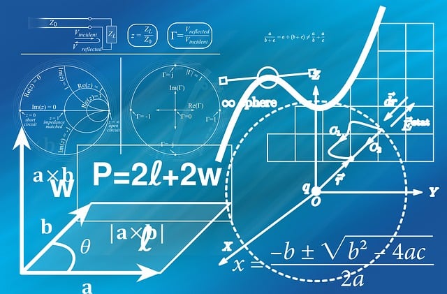 matematický příklad na tabuli